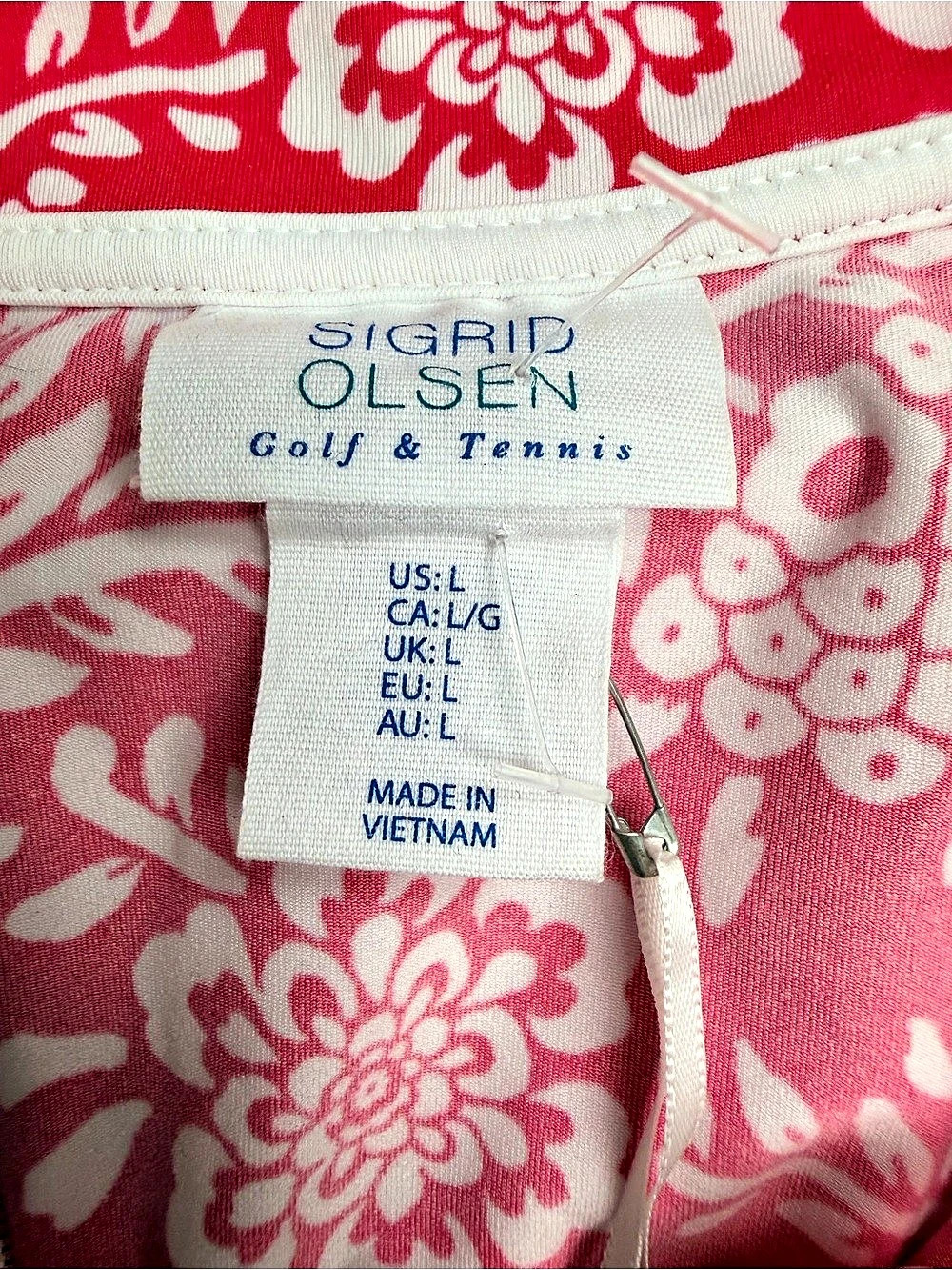 Sigrid Olsen Floral Skirt Set in Red & White Size Large Like New - Picture 6 of 10